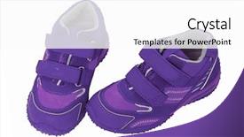  Presentation with military shoes - Audience pleasing presentation theme consisting of boy wearing dress - violet shoes backdrop and a white colored foreground