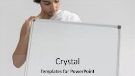  Presentation with hajj - Presentation theme with boy wearing ihram for hajj background and a light gray colored foreground