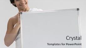  Presentation with hajj - Audience pleasing presentation theme consisting of boy wearing ihram for hajj backdrop and a light gray colored foreground