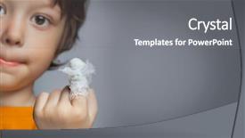  Presentation with wound - Beautiful theme featuring boy with a bandaged wound backdrop and a gray colored foreground