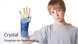  Presentation with wrist injuries - Beautiful presentation featuring boy with a broken wrist backdrop and a light gray colored foreground