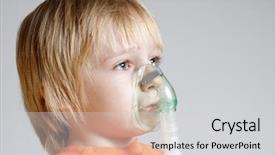  Presentation with wearing a surgical face mask - Slides featuring boy with a mask background and a light gray colored foreground