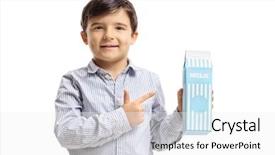  Presentation with carton fungi - Audience pleasing PPT layouts consisting of boy with a milk carton backdrop and a white colored foreground
