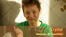  Presentation with chicken pox - Beautiful slide deck featuring boy-with-chicken-pox-grow backdrop and a tawny brown colored foreground