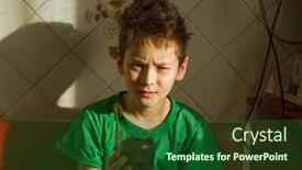  Presentation with seed - Amazing theme having boy-with-chickenpox-grow-plant backdrop and a forest green colored foreground