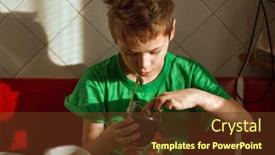  Presentation with seed - Beautiful slides featuring boy-with-chickenpox-grow-plant backdrop and a tawny brown colored foreground