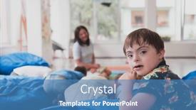  Presentation with down syndrome - PPT theme consisting of boy-with-down-s-syndrome background and a  colored foreground