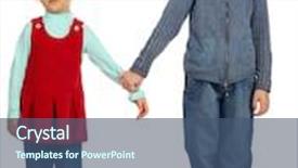  Presentation with letter - Amazing presentation having boy-with-girl-represent-letter backdrop and a ocean colored foreground