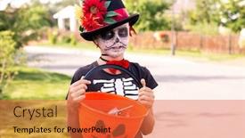  Presentation with black people - Slide deck consisting of boy-with-painted-face background and a red colored foreground