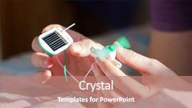  Presentation with solar panel - Cool new theme with boy with solar panel windmill backdrop and a coral colored foreground