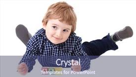  Presentation with abc - Colorful presentation design enhanced with boy with wooden abc blocks backdrop and a  colored foreground