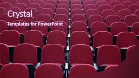  Presentation with opera - PPT theme consisting of boycott - seats in cinema theater opera background and a violet colored foreground