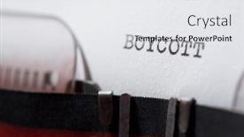  Presentation with cyber sex word written - PPT theme consisting of boycott-word-written background and a white colored foreground