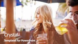  Presentation with beer bar pub tap counter - Audience pleasing slide deck consisting of boyfriend enjoying drinking a beer backdrop and a red colored foreground