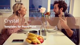  Presentation with home - Colorful slides enhanced with boyfriend-having-surprise-valetine-s backdrop and a coral colored foreground