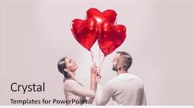  Presentation with family valentine - Slides with boyfriend holding bunch of heart background and a lemonade colored foreground