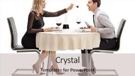  Presentation with salad - Audience pleasing slide deck consisting of boyfriend salad at a restaurant backdrop and a mint green colored foreground