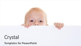  Presentation with background - Theme having boyhood - young boy on white background background and a sky blue colored foreground