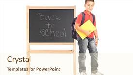  Presentation with school board - Cool new slides with boys education - full length portrait backdrop and a  colored foreground