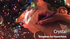  Presentation with cristmas - Amazing theme having letter to santa cristmas backdrop and a tawny brown colored foreground