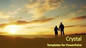  Presentation with scaffolding engineering silhouette - Slide set enhanced with boys hiking - girl and boy silhouette background and a tawny brown colored foreground