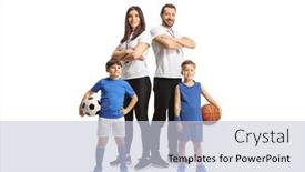  Presentation with basketball female - Slides having boys-holding-basketball-and-football background and a lemonade colored foreground