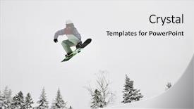  Presentation with snowboard - PPT layouts consisting of boys jumping in air ind background and a  colored foreground