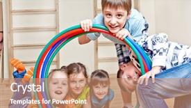  Presentation with gym - Amazing presentation having boys together in a gym backdrop and a coral colored foreground