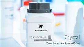  Presentation with plastic packaging - PPT layouts with bp-boron-iii-phosphide-cas background and a sky blue colored foreground