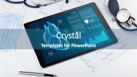  Presentation with medical concept - Beautiful slide deck featuring bpm - close up of modern medical backdrop and a ocean colored foreground