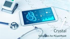  Presentation with diagnostics - Presentation with bpm - close up of modern medical background and a  colored foreground