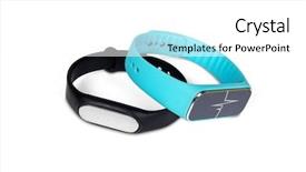  Presentation with maxwell smart - Audience pleasing slide set consisting of bpm - two smart wristband isolated backdrop and a white colored foreground