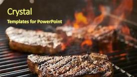  Presentation with new york - Amazing PPT layouts having braai meat - bone-in new york strip steaks backdrop and a tawny brown colored foreground
