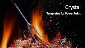  Presentation with steaks - Cool new presentation with braai party - tasty beef steaks backdrop and a black colored foreground