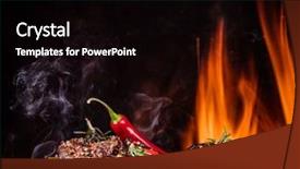  Presentation with grill - Audience pleasing slide deck consisting of braai party - tasty beef steaks backdrop and a black colored foreground