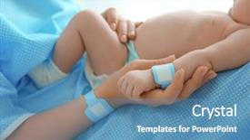  Presentation with baby in womb - Slides with bracelet - young woman with baby background and a teal colored foreground