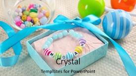  Presentation with name - PPT theme enhanced with bracelet with baby name noah background and a light blue colored foreground