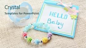  Presentation with baby intensive care - Presentation theme consisting of bracelet with baby name noah background and a sky blue colored foreground