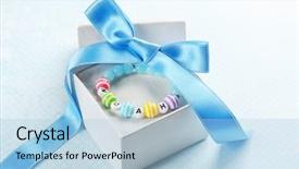  Presentation with baby color - Slide set having bracelet with baby name noah background and a light blue colored foreground