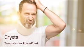  Presentation with neck femur - Cool new PPT theme with braces - injured senior man using backdrop and a lemonade colored foreground