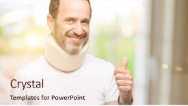  Presentation with smiling kids at summer camp - Cool new slides with braces - injured senior man using backdrop and a lemonade colored foreground