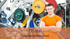  Presentation with athlete - Cool new PPT theme with cubes of fresh tofu garnished with spring onion slices on a green plate fully isolated on white with path backdrop and a soft green colored foreground