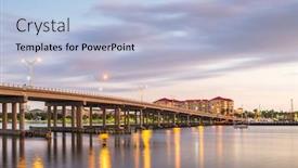  Presentation with florida - Slide deck consisting of bradenton-florida-usa-downtown background and a light blue colored foreground