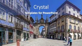  Presentation with 18th century - Presentation design featuring braga-portugal-july-27-2015 background and a teal colored foreground