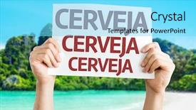  Presentation with beer - Colorful PPT layouts enhanced with brahma - beer in portuguese card backdrop and a arctic colored foreground