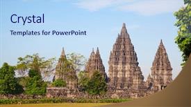  Presentation with hindu - Cool new slides with brahma - hindu temple prambanan indonesia java backdrop and a light blue colored foreground