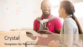  Presentation with listening - Amazing theme having braid listening to african-american backdrop and a lemonade colored foreground