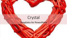  Presentation with brain and heart - Beautiful PPT layouts featuring braided wicker isolated on white backdrop and a coral colored foreground