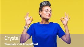  Presentation with meditation - PPT layouts with braids - young braided hair african american background and a royal blue colored foreground