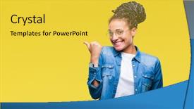  Presentation with hair - Colorful slide deck enhanced with braids - young braided hair african american backdrop and a yellow colored foreground